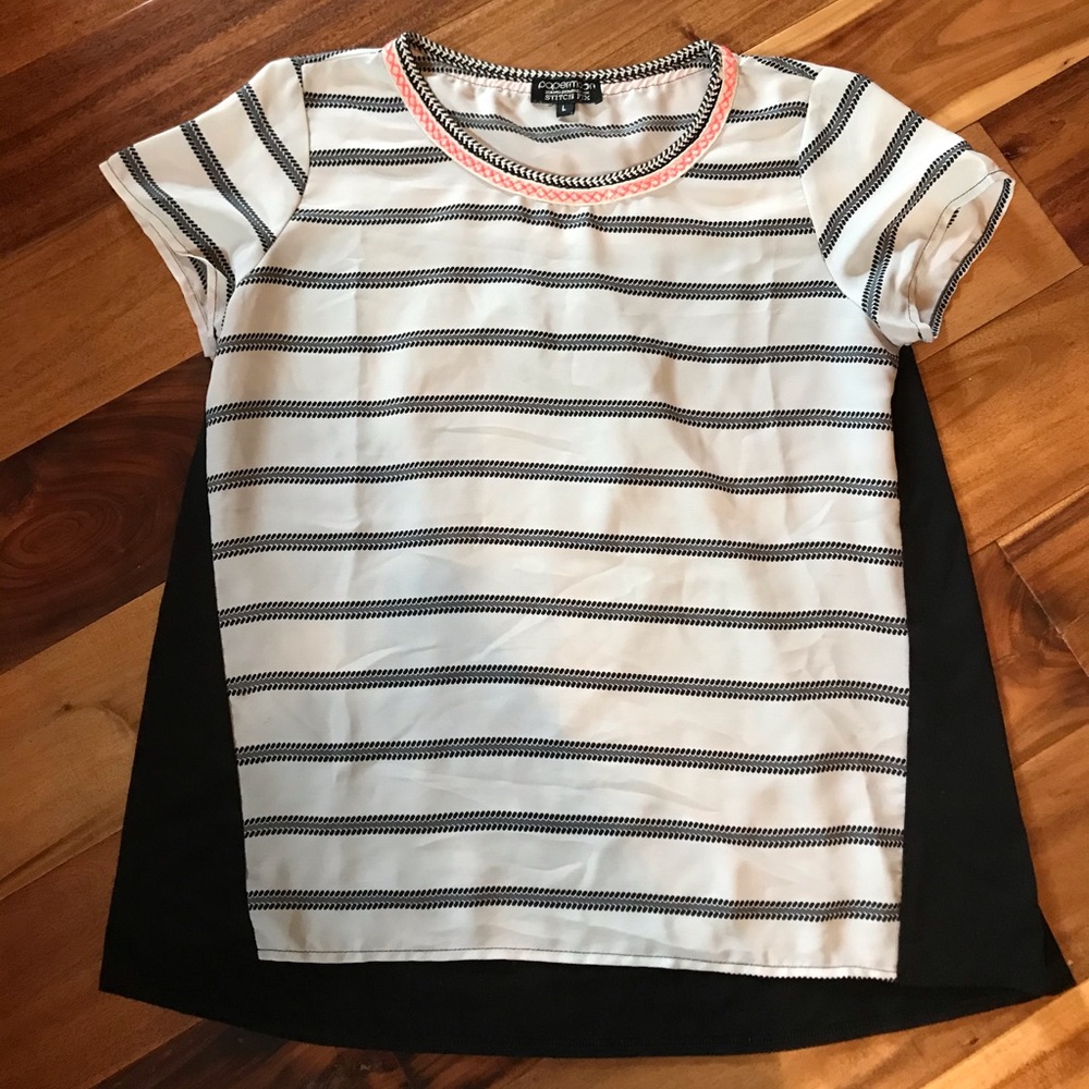 Stitch Fix Papermoon Mixed Material Shirt